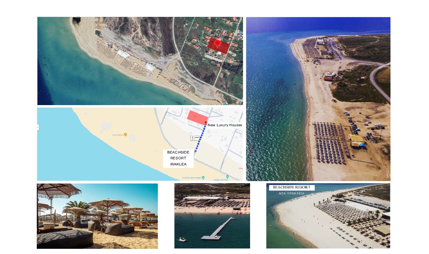 Aerial view Nea Iraklia beach - Beachside Resort Iraklea location Chalkidiki