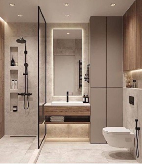 Luxury bathroom interior - Beachside Resort Iraklea spa-finish villa Greece